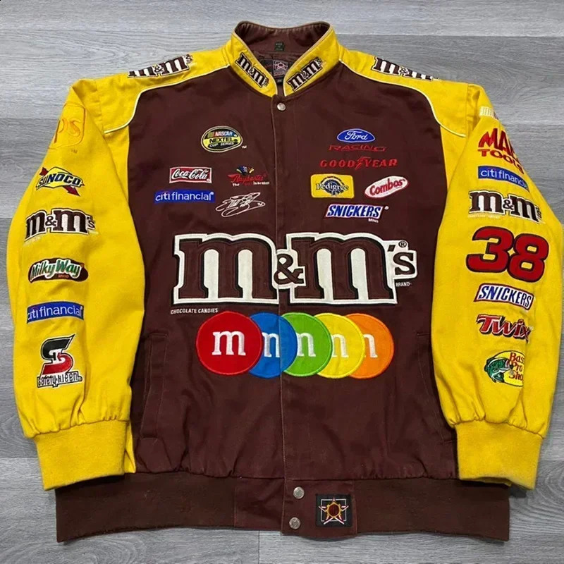 Y2K Womens Clothing Fashion Leisure Patch Work Button Crop Bomber School Team Jacket Spring Baseball w240826