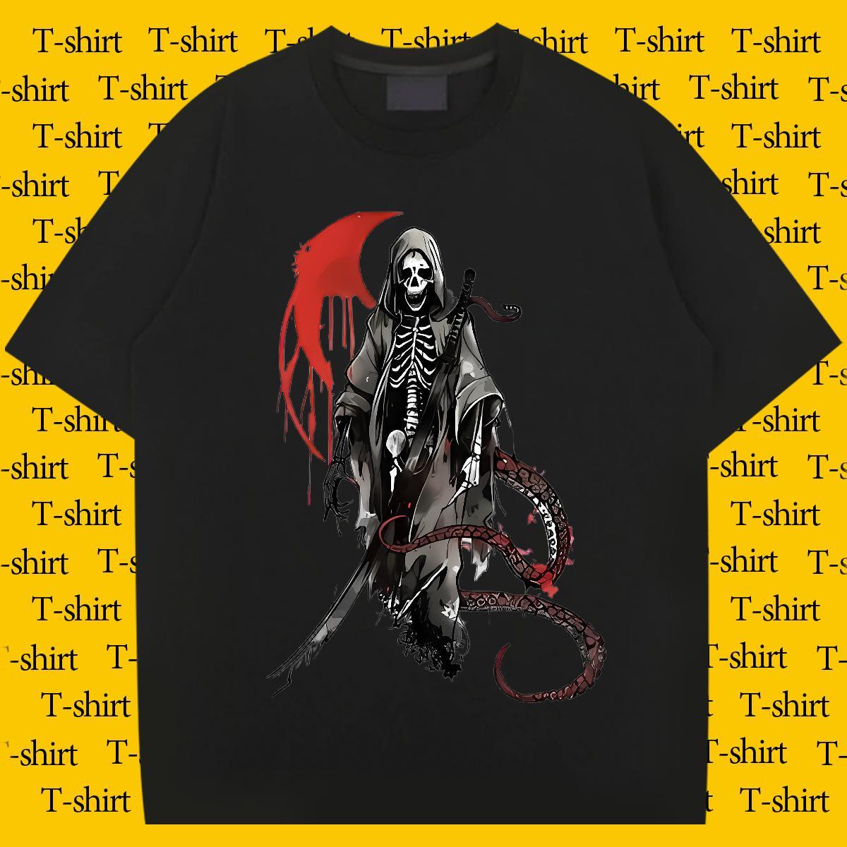 Free Shipping T-Shirts for Men 100% Cotton 230g tail Street Casual Plus Size Custom Crew Neck Breathable Tshirts Classic Tee Shirt