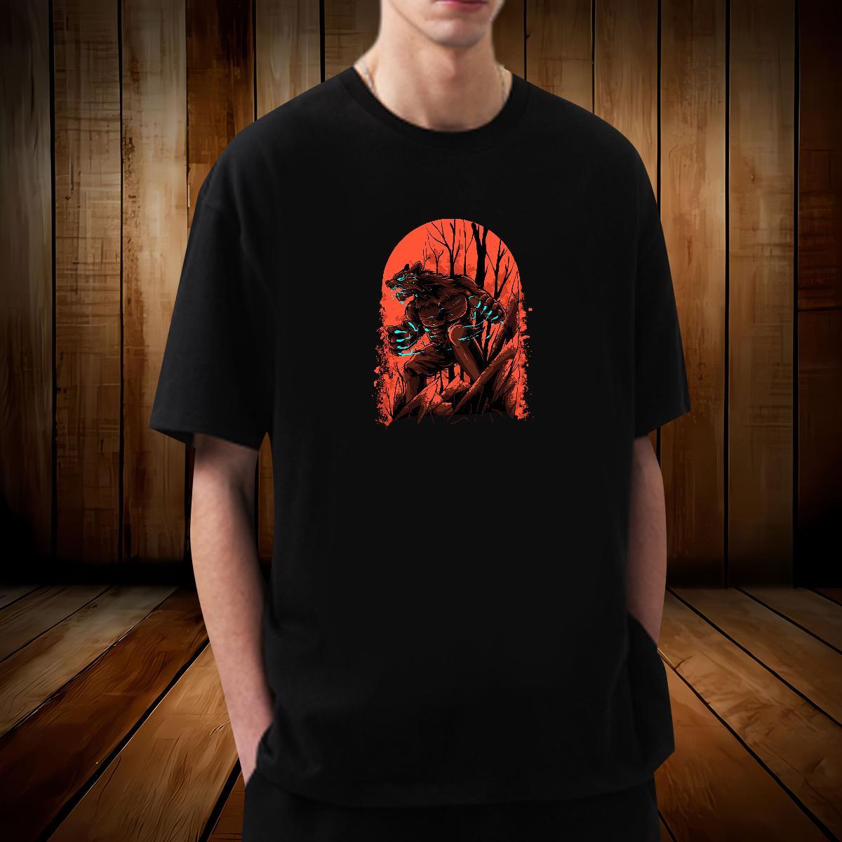 Soft T-Shirts for Men 230g Cotton skull Beach Cartoon Print Breathable Short Sleeve Tshirts Casual New Tees