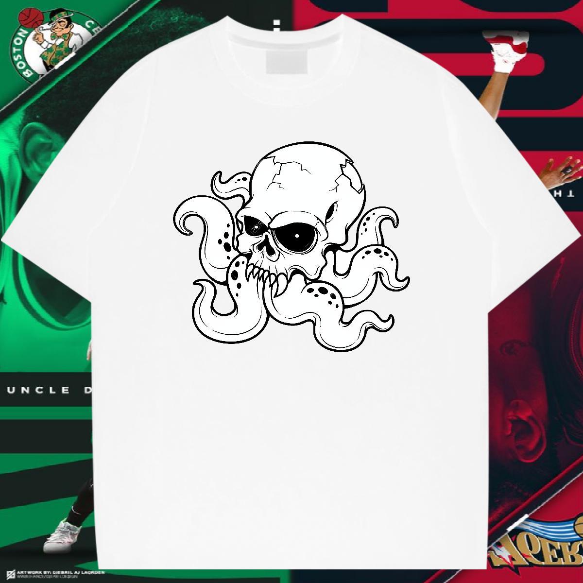 High Quality T shirt 230g Cotton skull Daily Wear Oversized 4XL Short Sleeve Soft Men Tshirts 2024 DIY Clothings