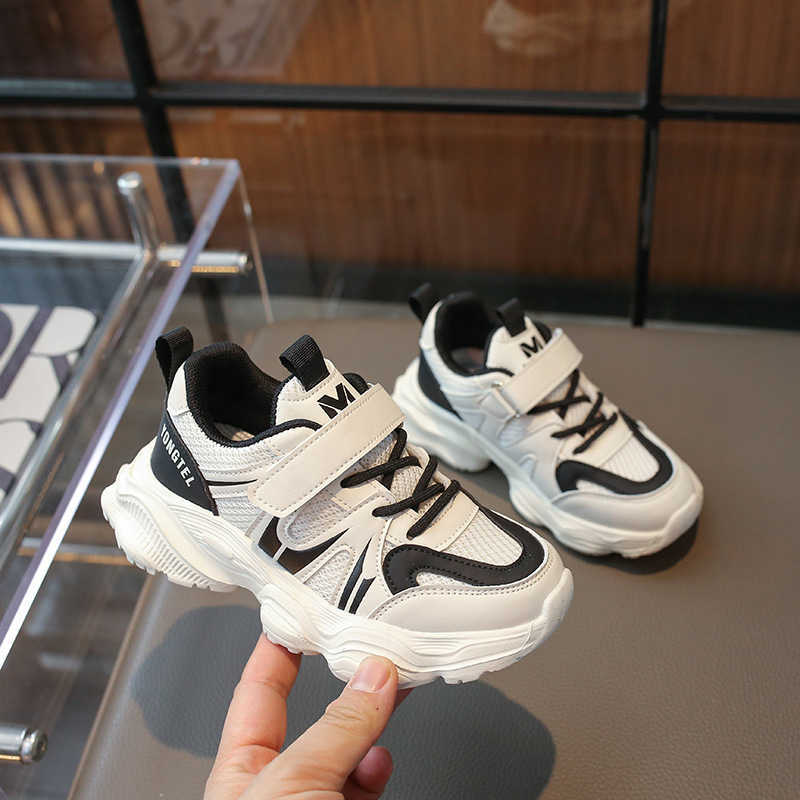 Athletic Outdoor Childrens sports shoes 2024 spring new item boys casual girls dad shoes running shoes H240805