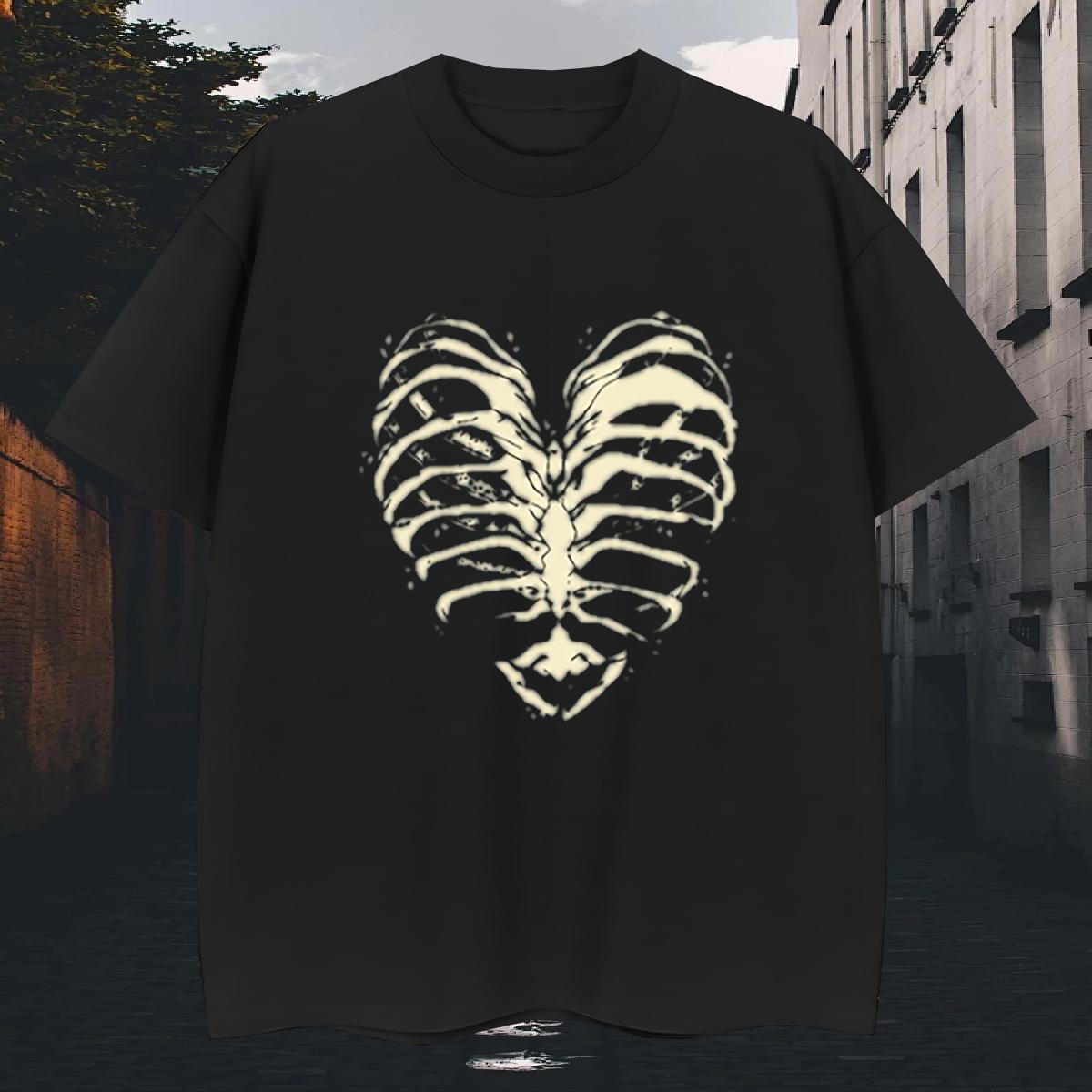 Comfortable Man T Shirts 230g Pure Cotton skull High Street Hip Hop Custom Printed Round Neck Short Sleeve Mens Tshirts DIY Customized Tees
