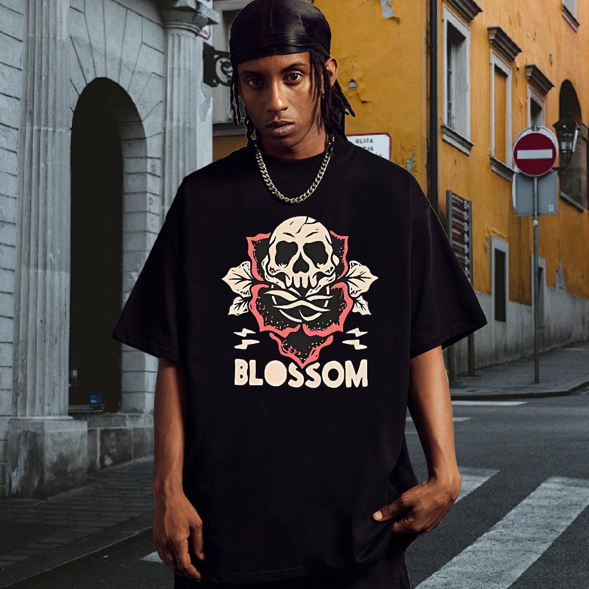 Unisex T-Shirts 230g 100% Cotton halloween Summer Casual Black White Breathable Short Sleeve Men Tshirts Fashion Designer Clothings