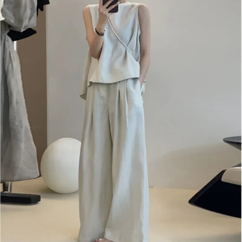 2024 Summer Womens Suit Highend Korean Style Elegant Agereducing Twopiece Set Feelagereducing Dress Sets 240824