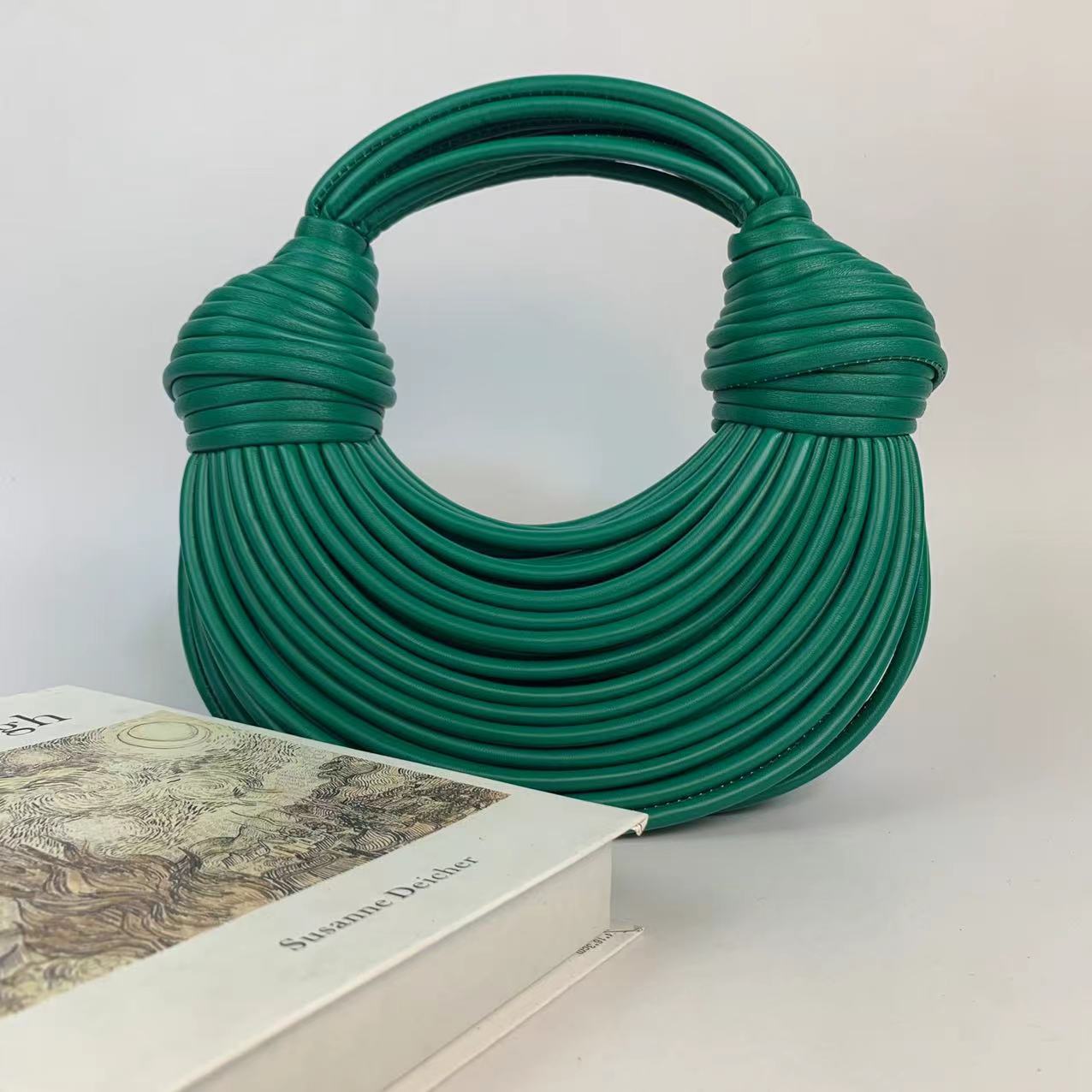 Handbags For Women New Gold Brand Handwoven Noodle Bags Rope Knotted Pulled Hobo Evening Clutch Chic