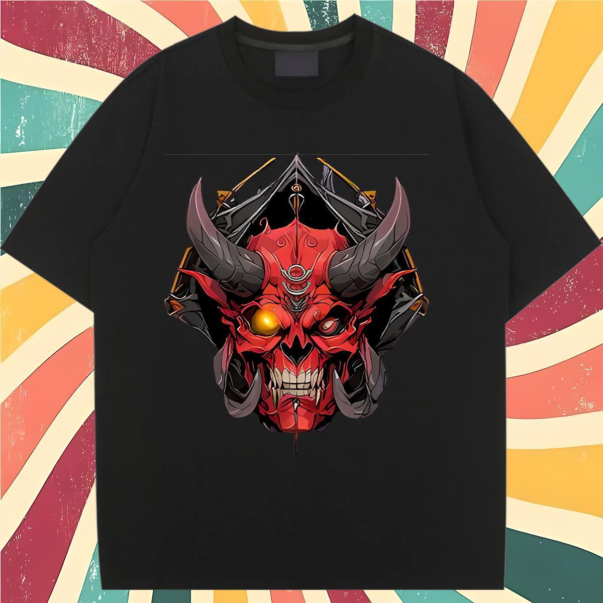 Comfortable Couples T Shirts 230g Cotton Terror Sport Womens T Shirts O Neck Short Sleeves Cartoon Floral Printing Tshirts
