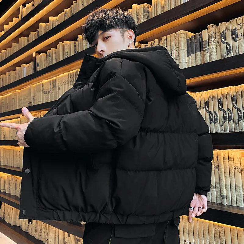 Men Harajuku Colorful Bubble Coat Winter Jacket 2024 Mens Streetwear Hip Hop Parka Korean Yellow Black Clothes Puffer Jackets 240826