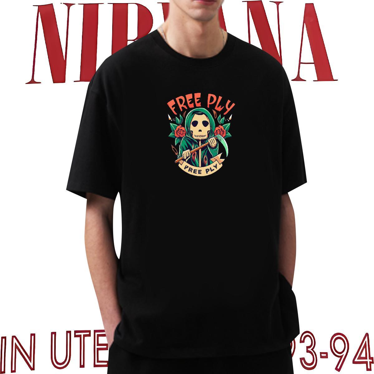 Loose Fit T Shirts Men 230g Cotton skull Outdoor Custom Print Oversized Pure Cotton Men Tees Brand Polos