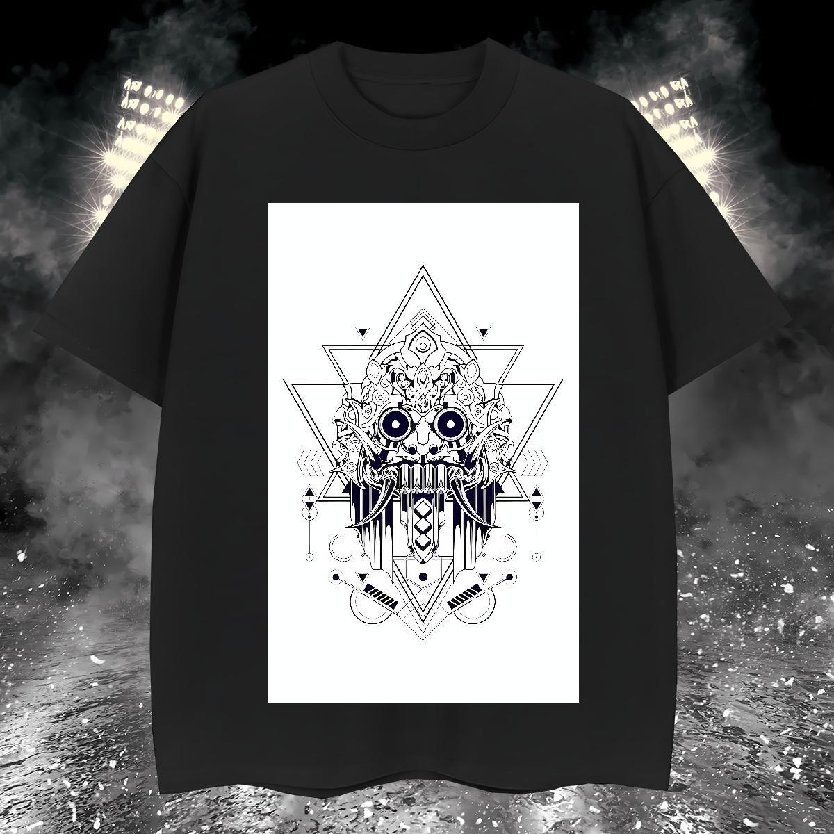 High Quality T Shirt For Man 230g Cotton eye of the devil Casual Daily Wear Custom Cartoon Crew Neck Tshirt for Man Woman 2024 Top Tees