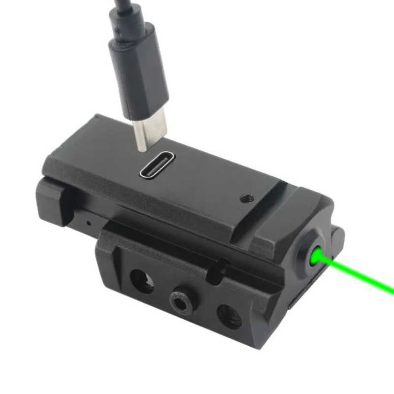 The red/blue/green dot laser sight is suitable for Picatinny ribbon guides used for pistol gloves USB Type-C charging and shock resistance CL240826
