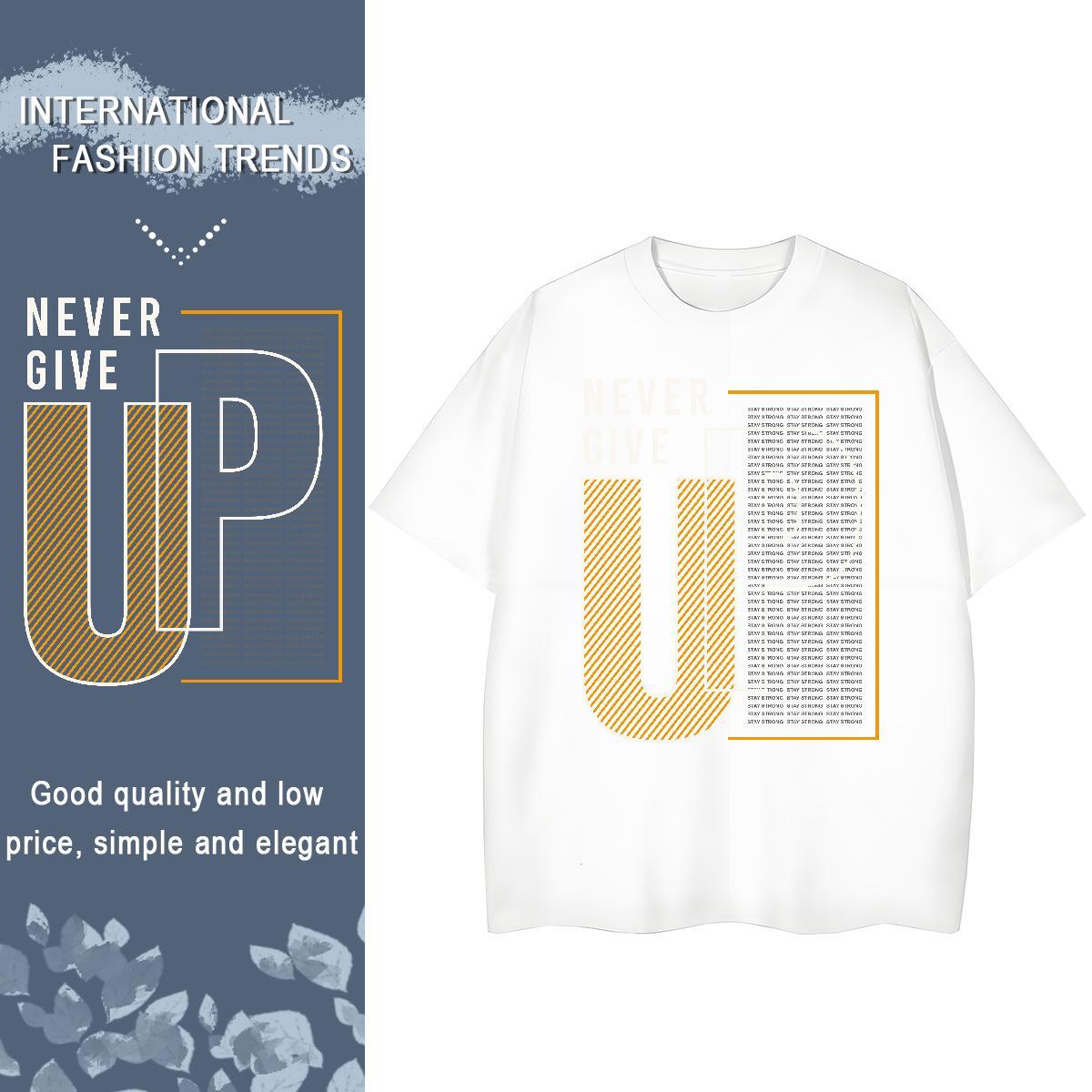 Soft Couples T Shirts 100% Cotton 230g letter Outdoor T-Shirts O Neck Short Sleeves DIY Anime Printed Clothes Shirt