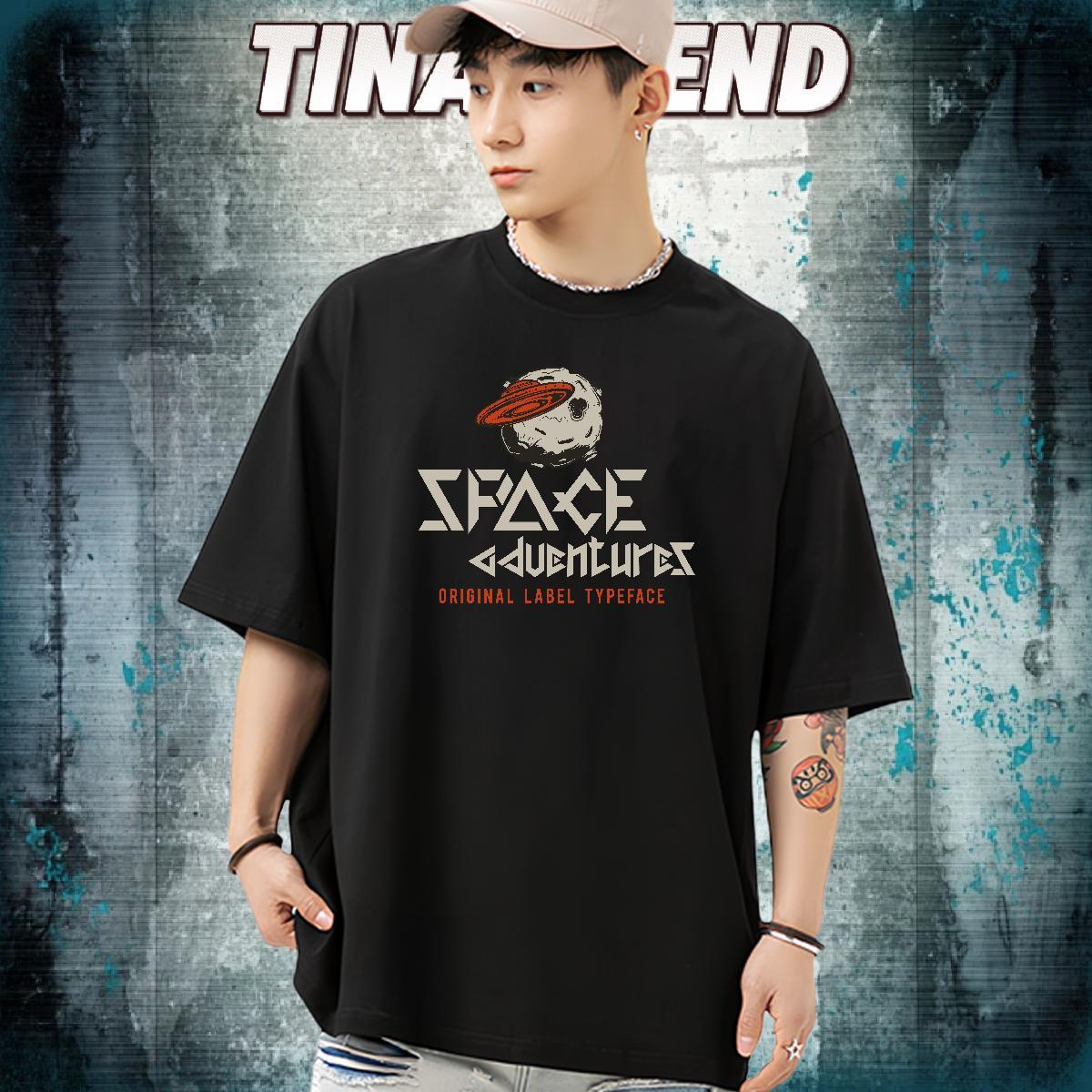 Wholesale Man T Shirts 230g Cotton ET Spring Summer Anime Print Breathable Short Sleeve Mens Tshirts Factory Direct Top Tees