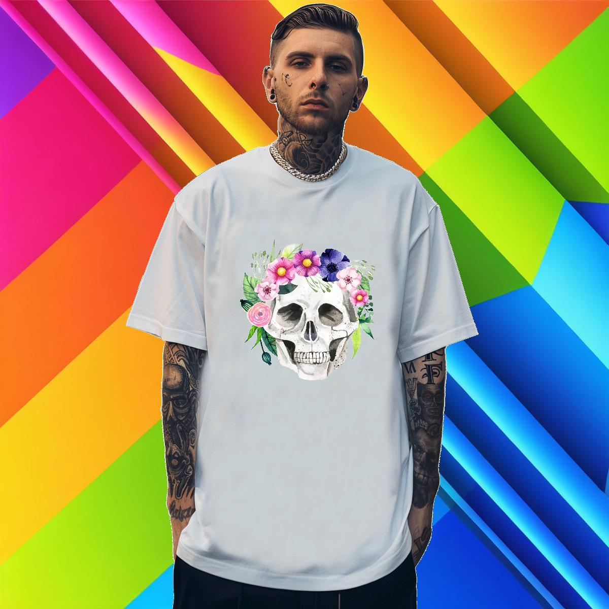 Loose T Shirt For Man 230g 100% Cotton flower Beach Custom Print Plus Size Pure Cotton Men Tshirts Factory Direct Polos