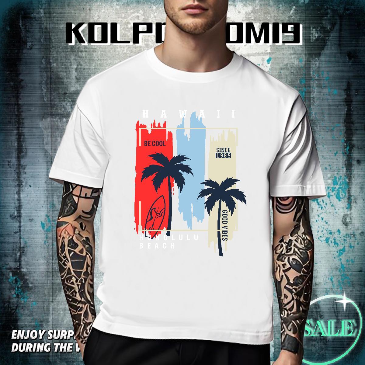 Comfortable T-Shirts for Men 230g Cotton letter Hip Hop Cartoon Print Pure Cotton Mens Tshirts Fashion Design Tops Shirt