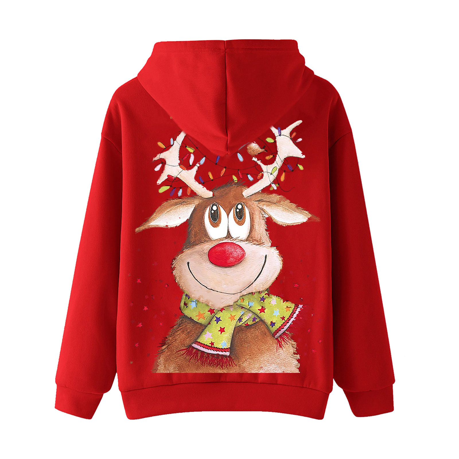 Winter New Hooded Christmas Elk Printed Sweatshirt dongdumaoyi