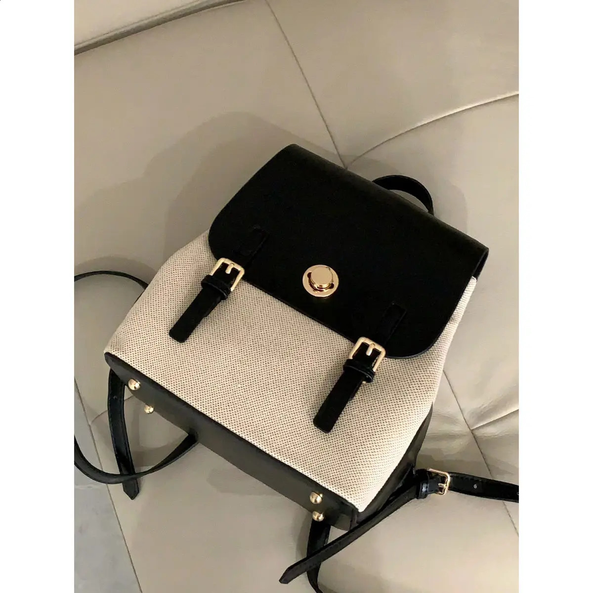 Miyagawa Korean Contrast Color Backpack Fashion Edition Portable Korean Academy Style Commuting Backpack 240912