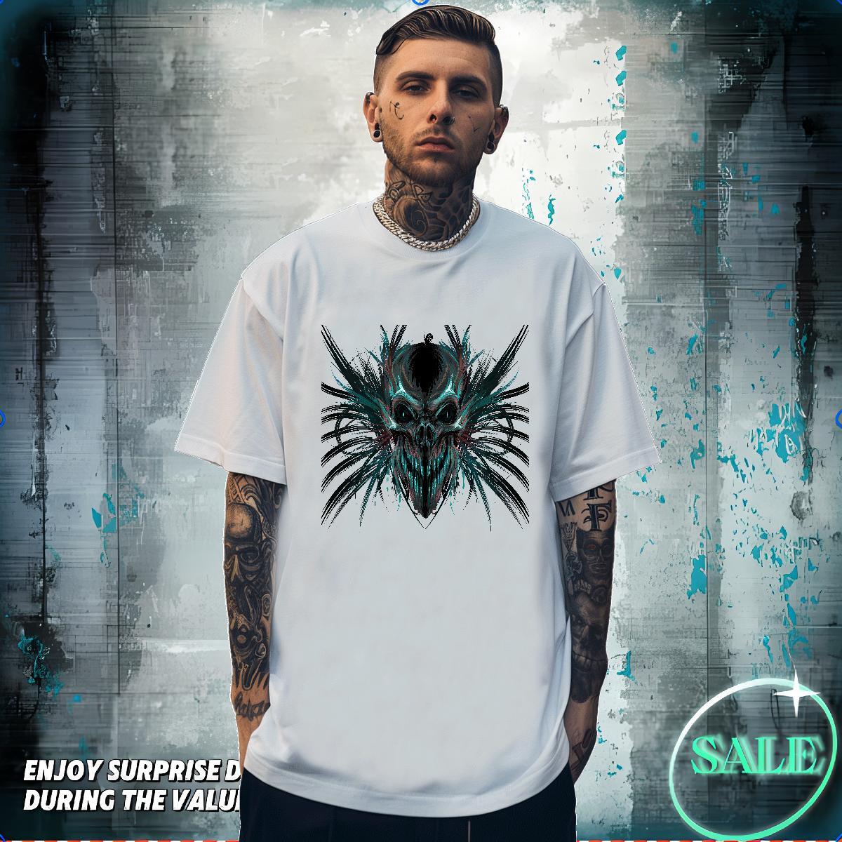 Designer Man T Shirts 100% Cotton 230g skull Home Outdoor Anime Print Breathable Crew Neck Couples T Shirts Classic Tees
