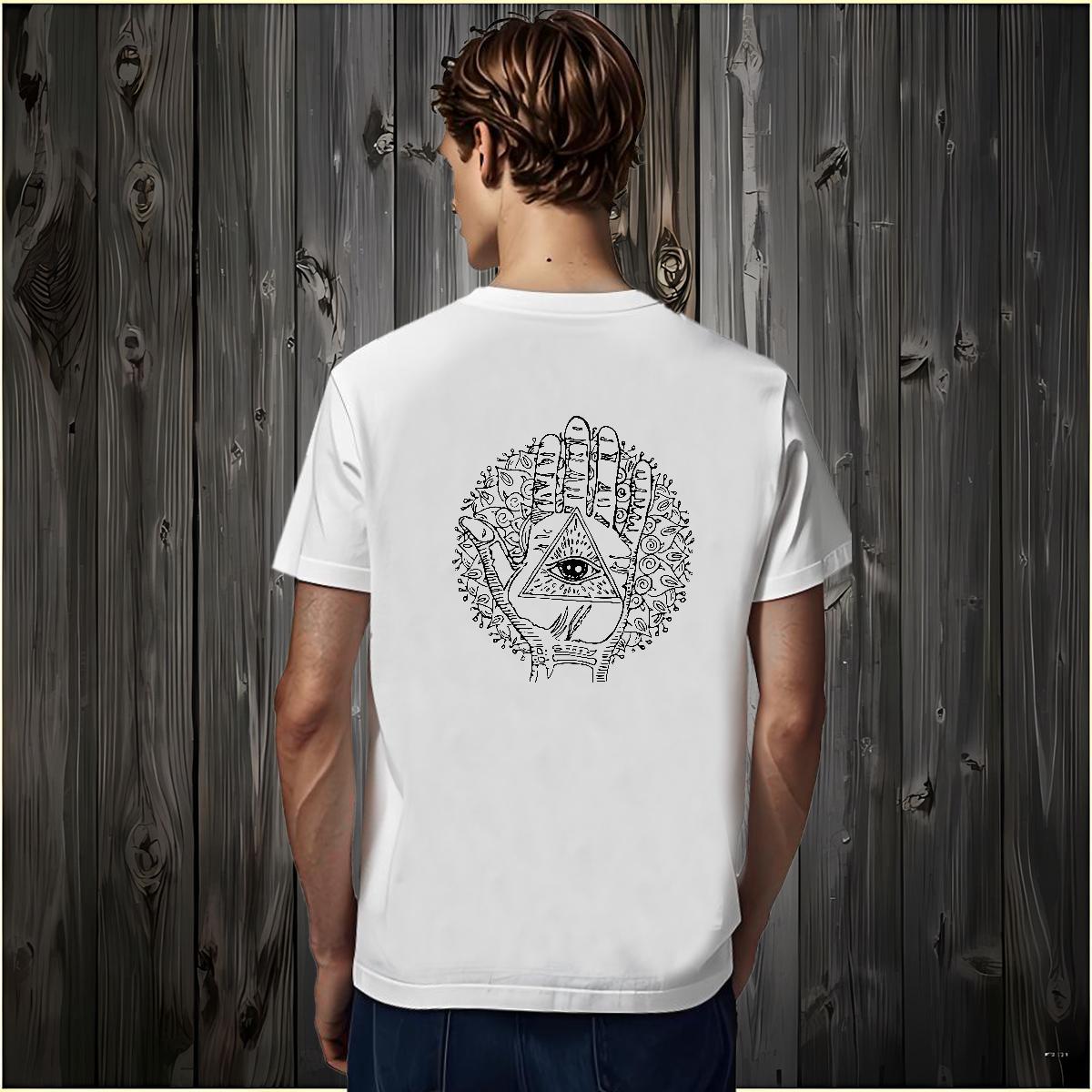 Designer T shirt 100% Cotton 230g eye of the devil Hip Hop Plus Size Cartoon Short Sleeve O-Neck Mens Tshirts Fashion Casual Tees Shirts