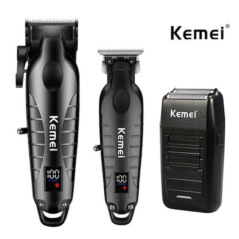 Kemei Mens Hair Clipper Kit Electric Shaver Hair Clipper Professional Hair Clipper KM-2290 KM-2293 KM-1102 W240824