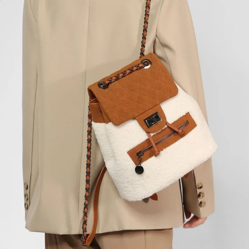 Women Backpacks - AIGO Fashion Backpack hot 2025S, Large Capacity School Bag with Chain, Korean Style Shoulder Bags Designer Handbag