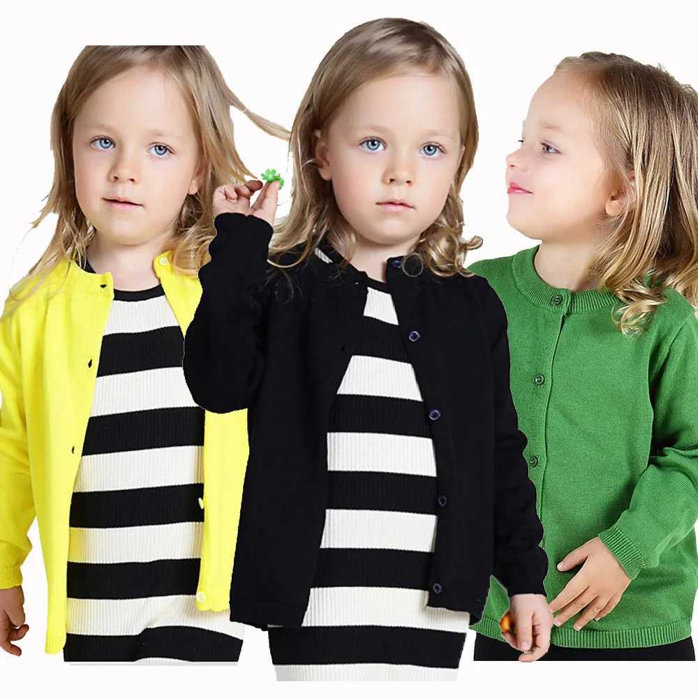 Womens cardigan wool sweater spring and autumn childrens casual jacket childrens knitted cardigan wool sweaterW240824