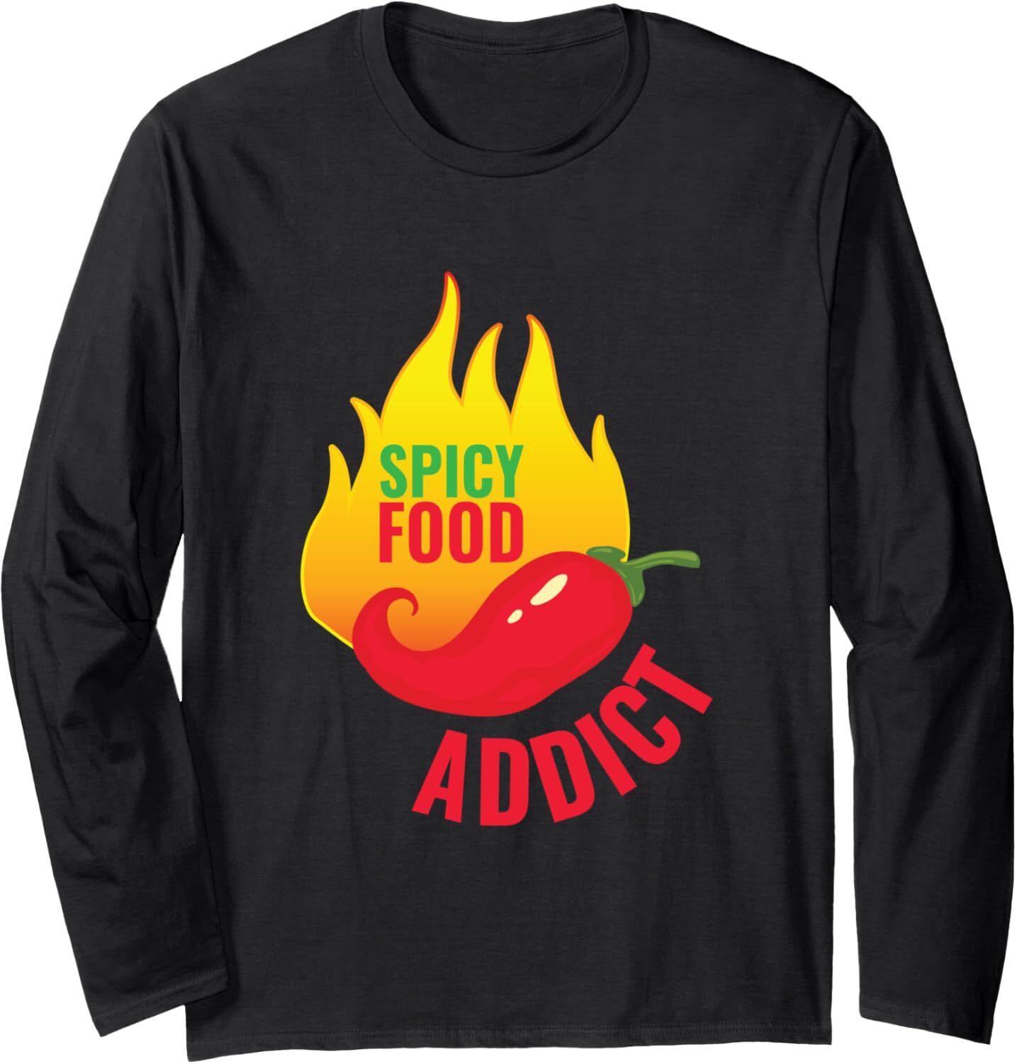 Long Sleeve Shirts for Men sweatshirt Spicy Food Chili Addict Pepper Flavored Food Lover Gift Chef Long Sleeve Tee Streetwear Casual tops clothes
