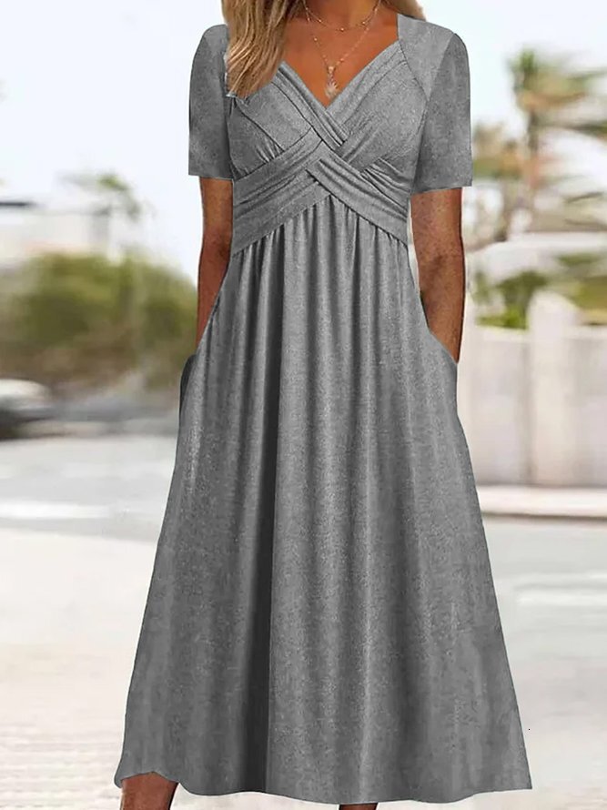 Summer New Short Sleeved Dress Womens Large Loose