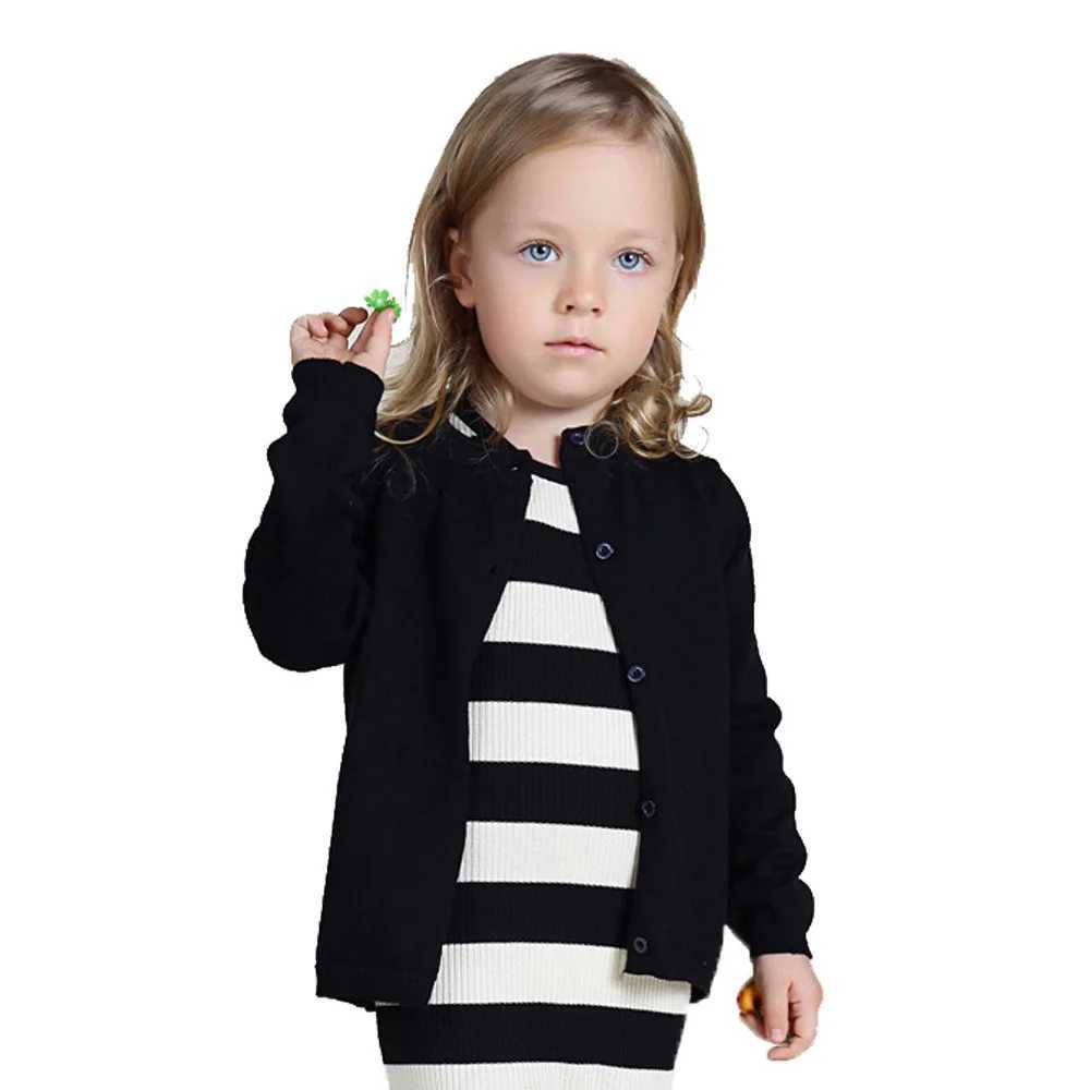 Womens cardigan wool sweater spring and autumn childrens casual jacket childrens knitted cardigan wool sweaterW240824