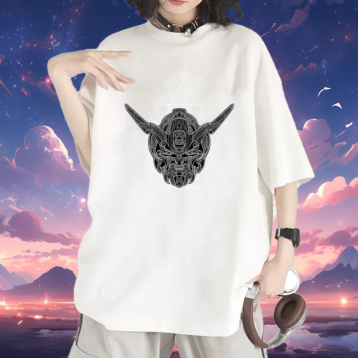 Soft Couples T Shirts 230g Cotton icon Street Woman T Shirts Short Sleeve O-Neck Floral Print Tees