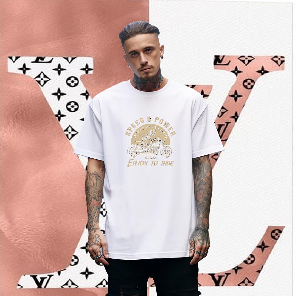 Soft Mens T Shirts 230g Cotton skull Spring Summer Custom Print Oversized O-Neck Short Sleeve Men Tshirts Fashion Design Wear