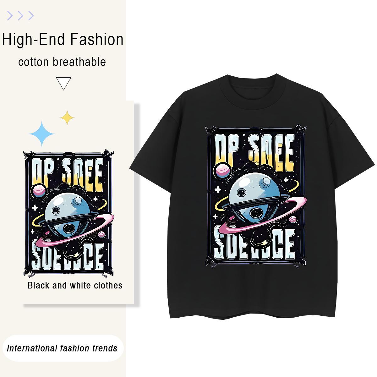 High quality Tshirt for Man Woman 230g Cotton universe Street T Shirt For Woman O-Neck Short Sleeve Customized Print Top Tees