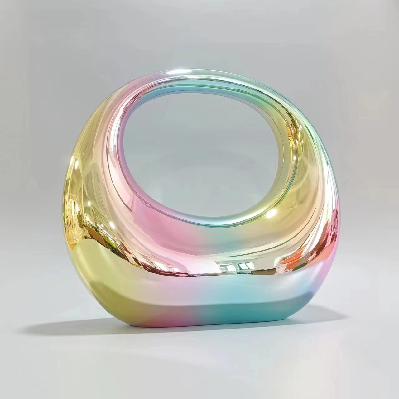 2024 New Transparent Crescent Acrylic Handbag, Celebrity Handbag, Makeup Banquet Women's Bag