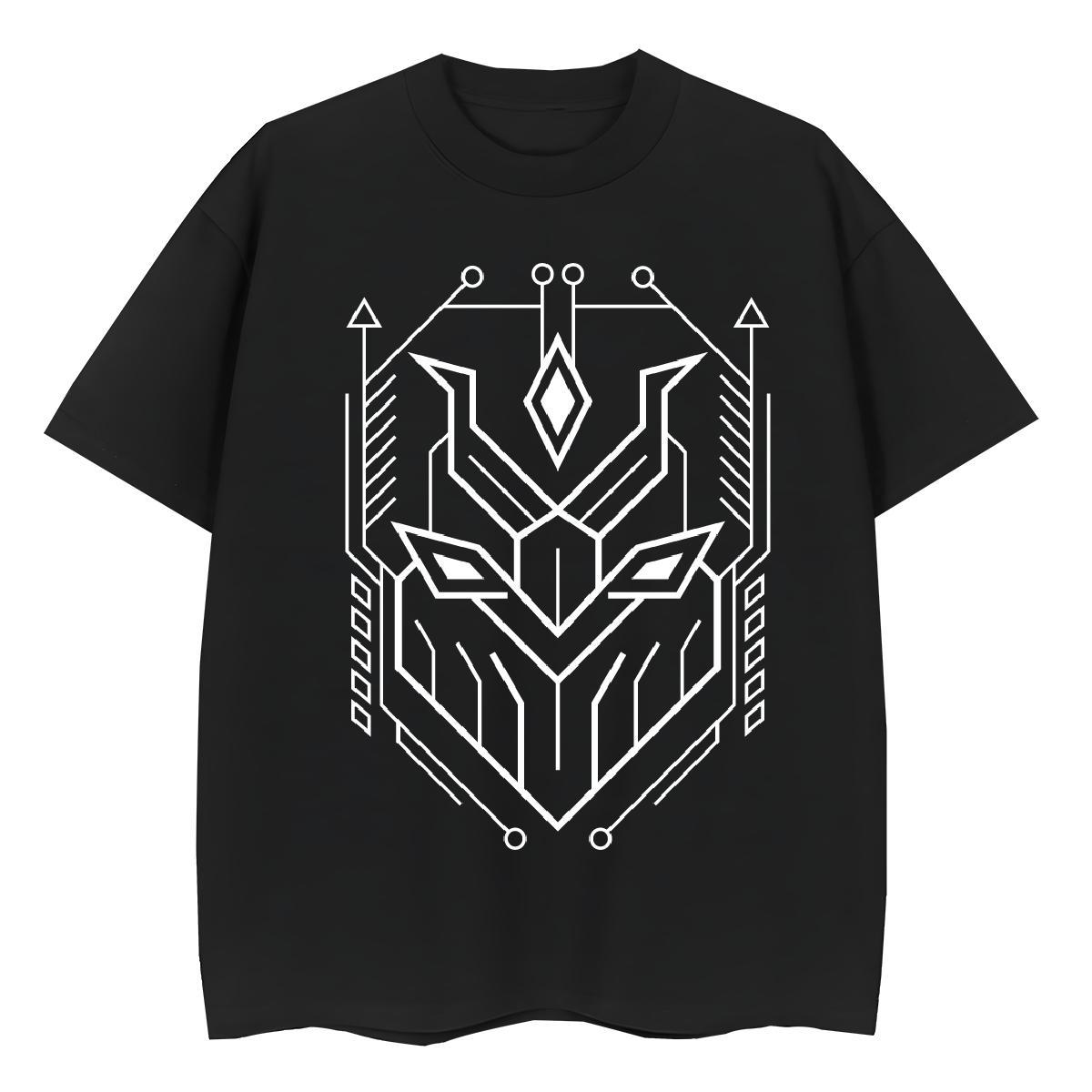 Loose fit Women Tees 230g 100% Cotton Geometric line Home Outdoor T-Shirts for Women Breathable Soft Floral Print Wear