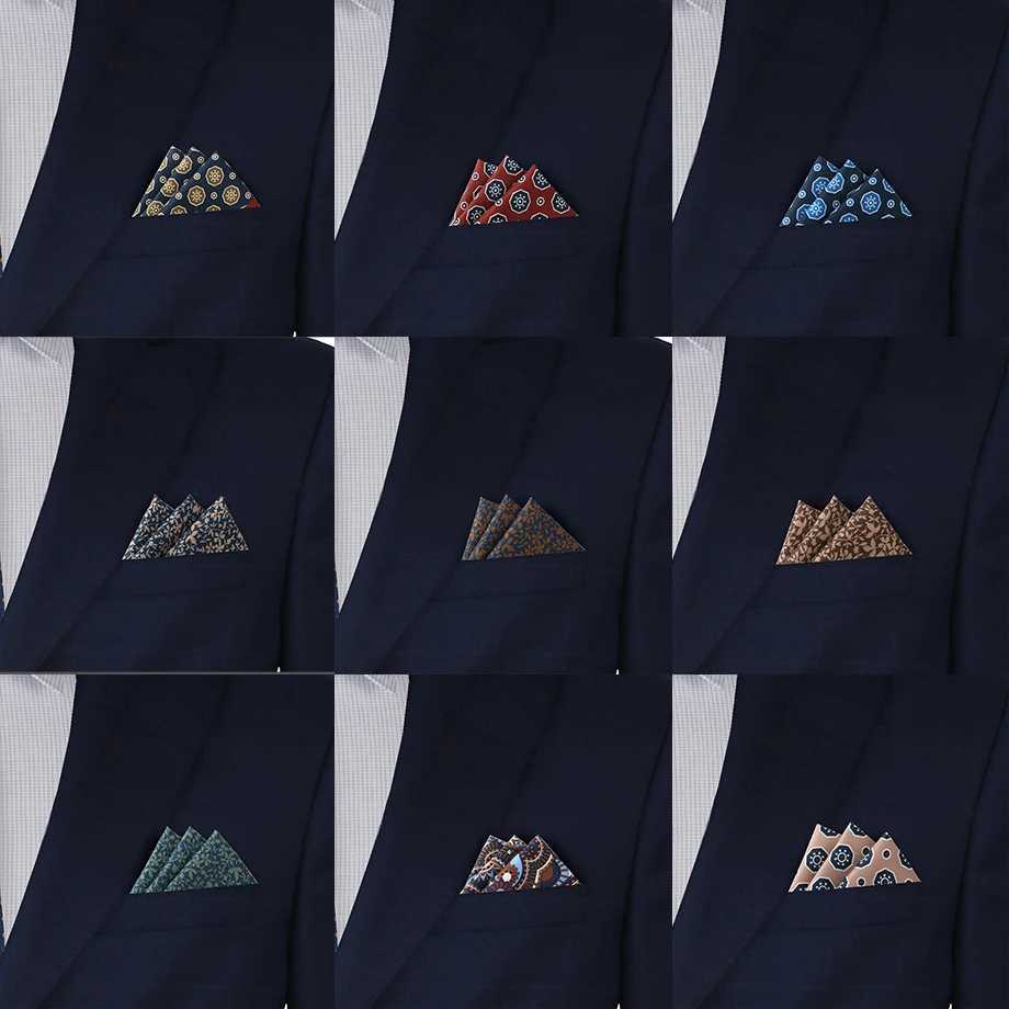Customized Smith Mens Pocket Square Retro Printed Checkered Paisley Set Handle Chieftain Luxury Mens Hanki Accessories Gift W240824