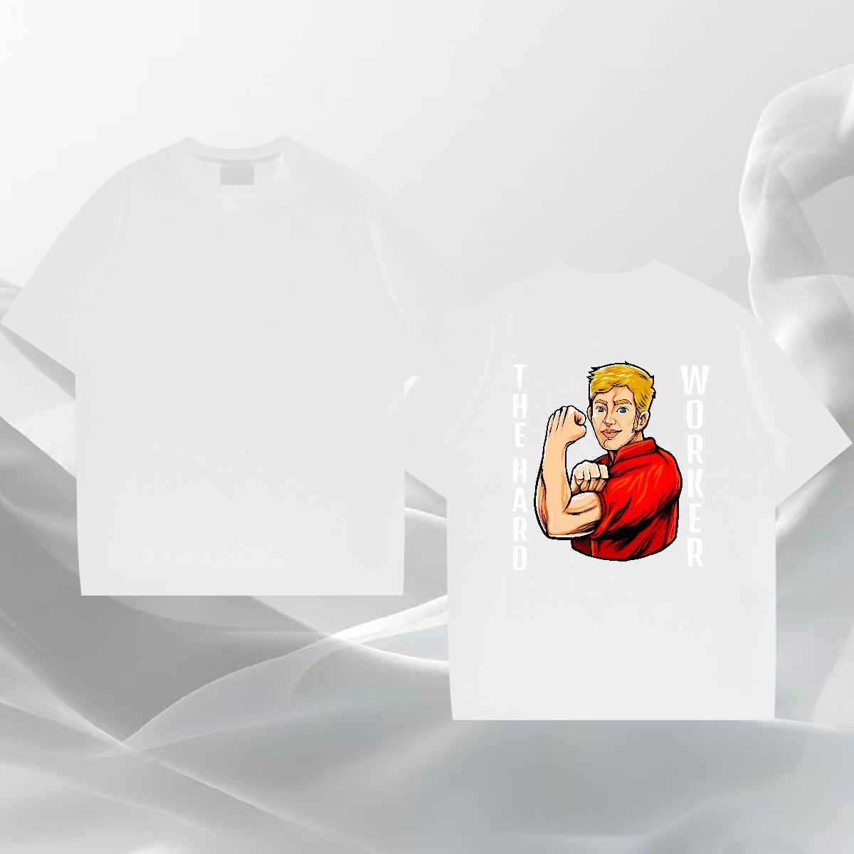 Popular Man T Shirts 100% Cotton 230g portrait Casual Custom Cartoon Short Sleeve Soft Men Tshirts 2024 Designer Clothings