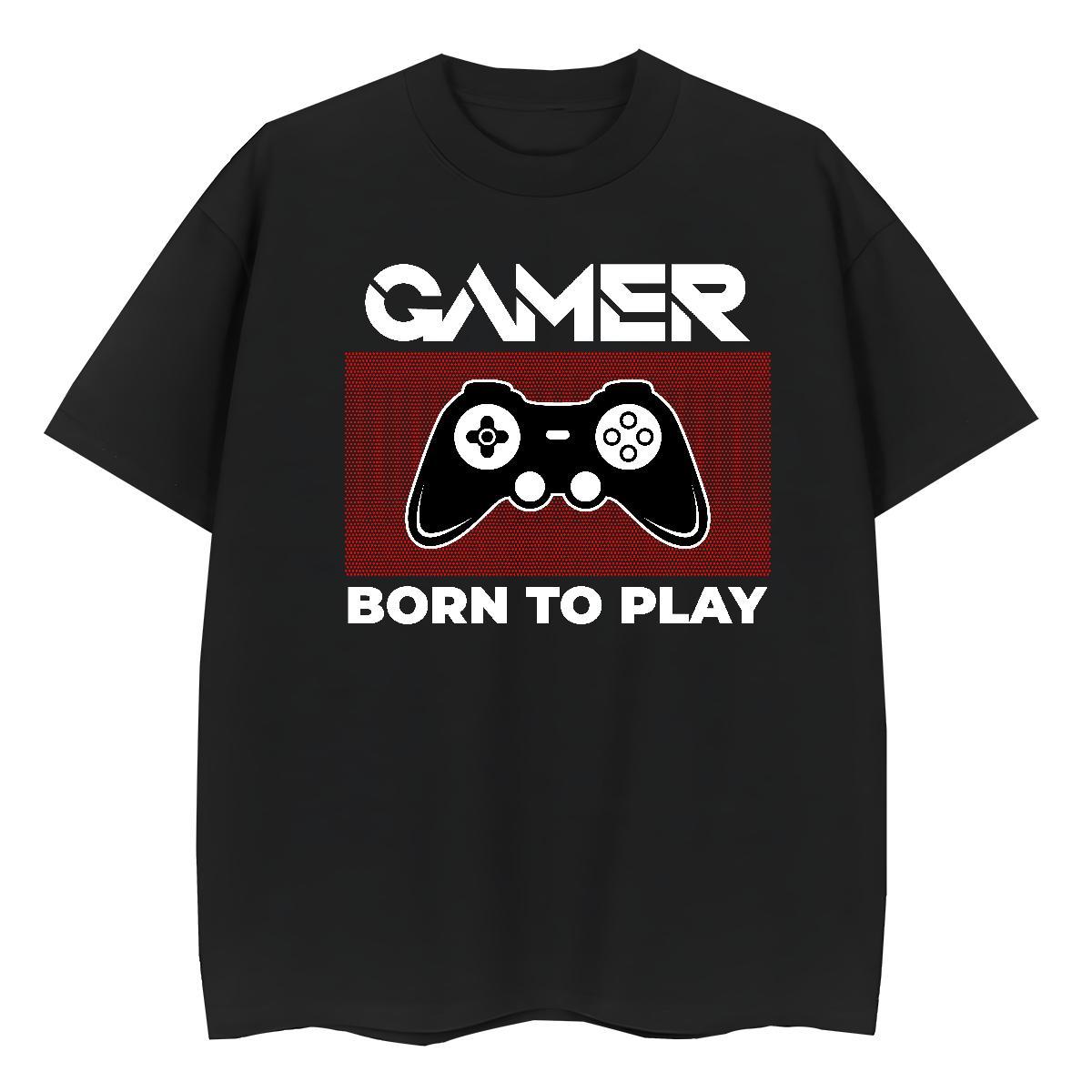 Loose fit Womens Tshirts 100% Cotton 230g games Sports Casual T-Shirts for Women Breathable Crew Neck Black Oversized Wear