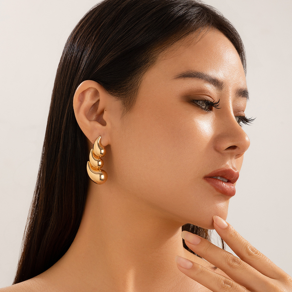 Accessories Ins Light Summer Personalized Geometric Water Drop Earrings for Women