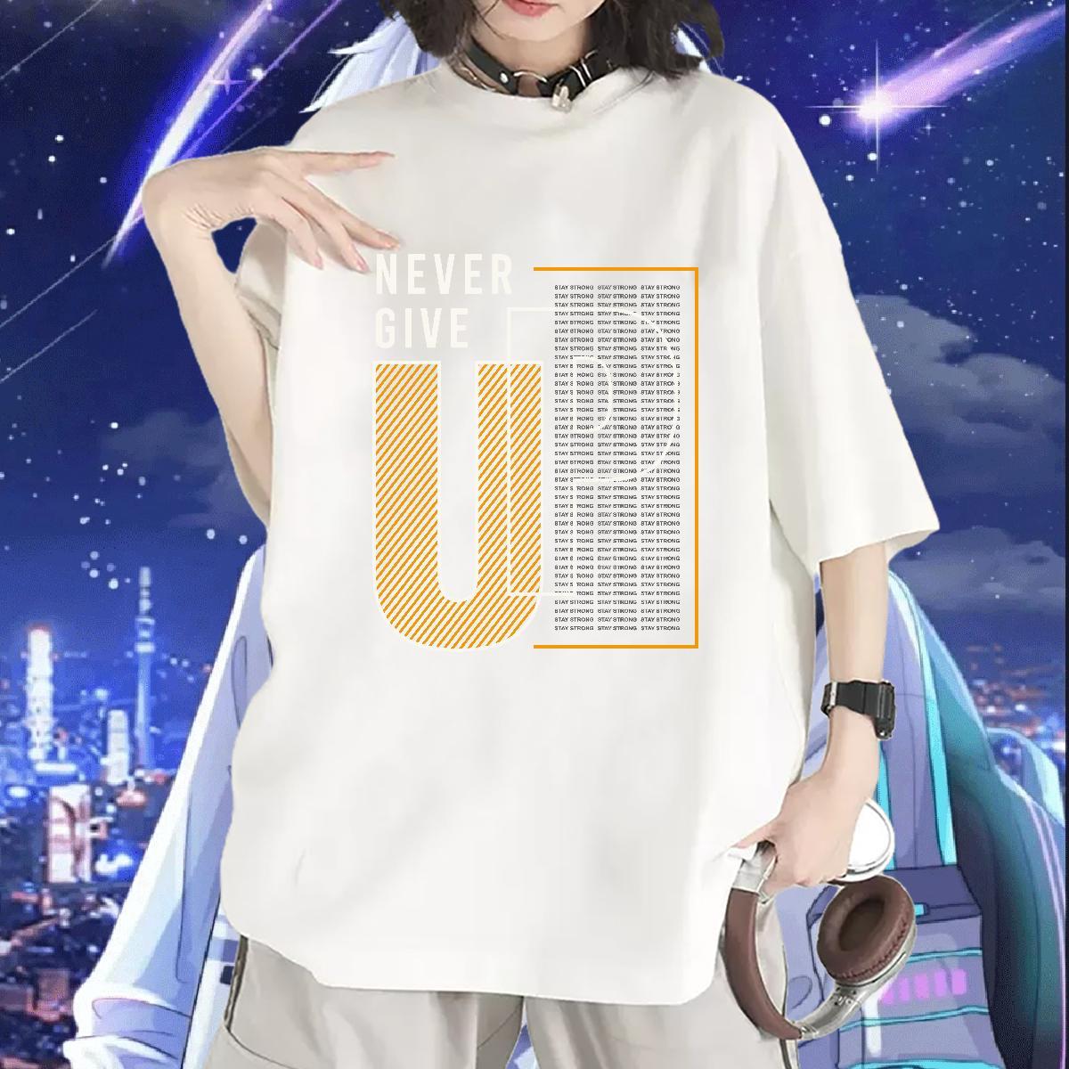 Comfortable Womens Tshirts 230g 100% Cotton letter Street T-Shirts for Women Breathable Soft Custom Print Oversized Clothes