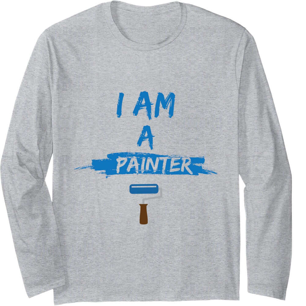 Long Sleeve Shirts for Men sweatshirt A Painter Job Wall, Birthday Gift For Painters Long Sleeve T-Shirt T shirt Tee Streetwear Casual tops clothes