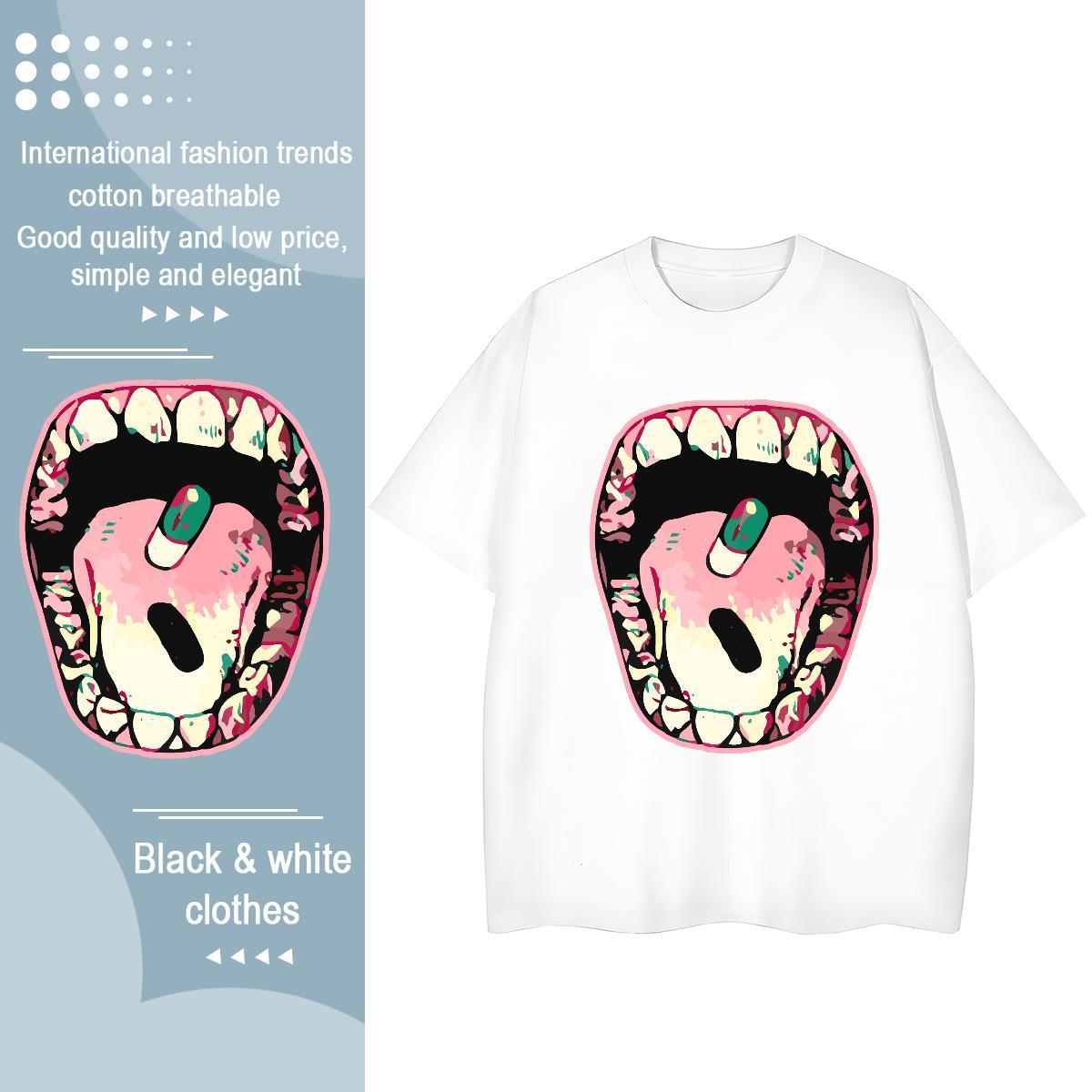 Designer Mens T Shirts 230g Cotton painting Hip Hop Street Custom Print Plus Size O-Neck Short Sleeve Couples T Shirts Stylist Tees