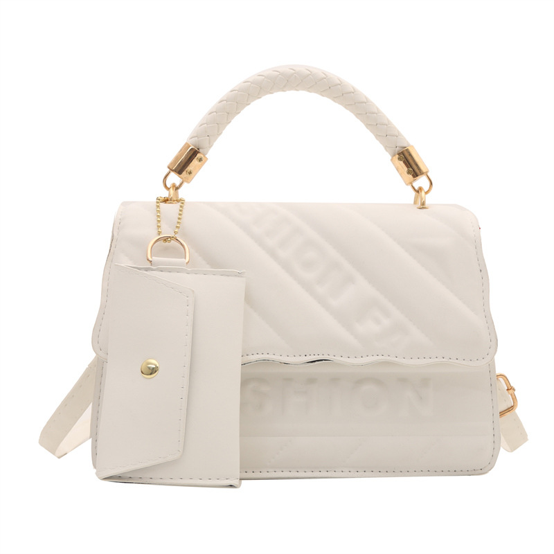 New Pure 2024 Embossed Dice Mother Bag, Fashionable And Stylish Shoulder Bag, Personalized Texture Crossbody Small Square Bag