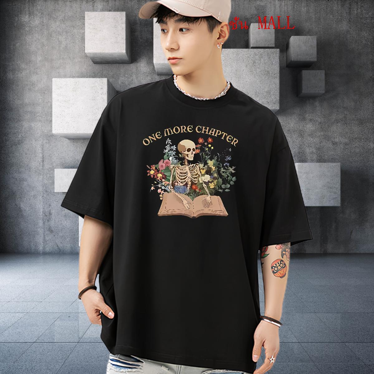 TOP Quality Man T Shirts 230g 100% Cotton skull Home Outdoor Custom Printing Breathable Short Sleeve Men Tshirts New Clothes
