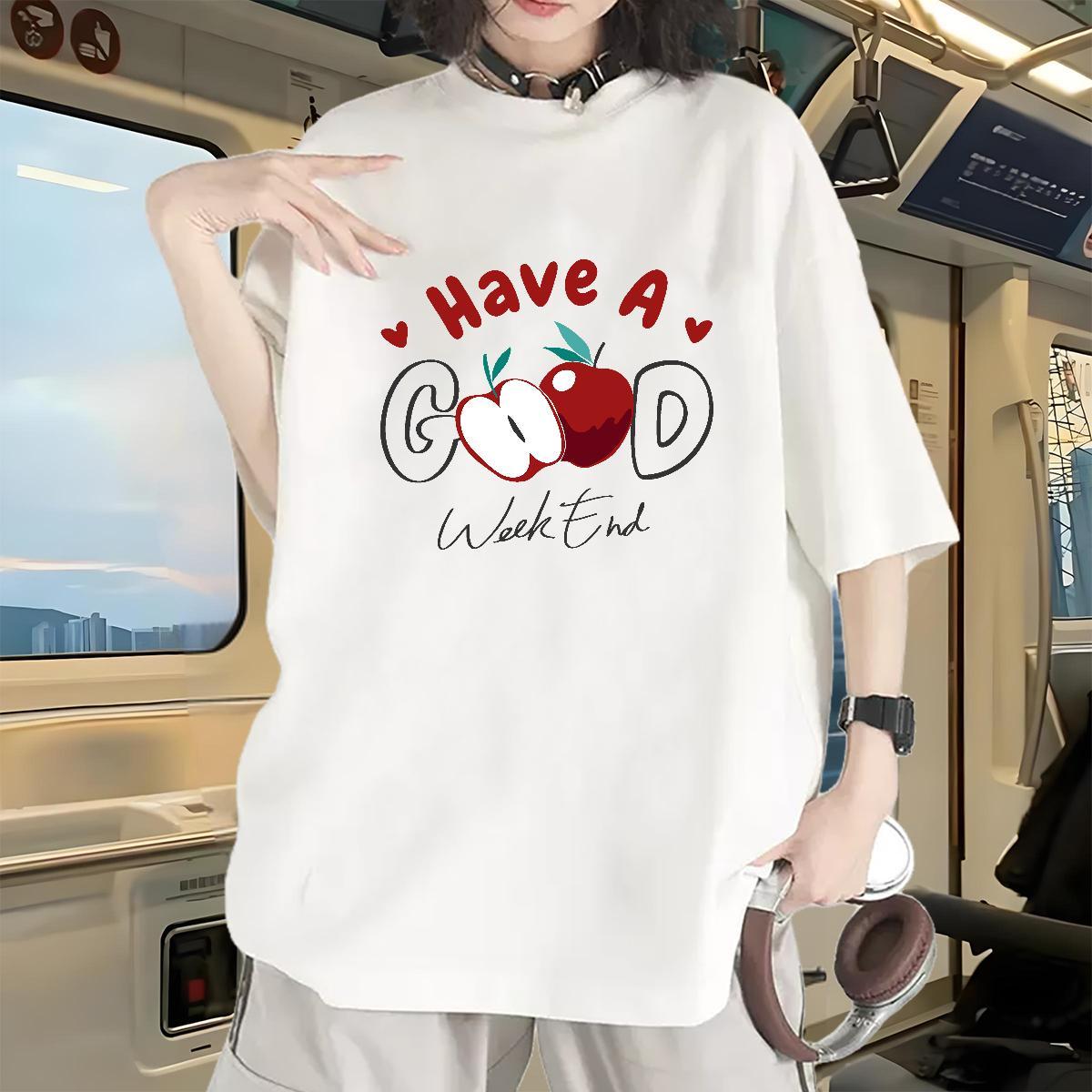 Loose fit Unisex Tshirts 100% Cotton 230g letter Outdoor Women T Shirts Breathable Soft Black White Clothes
