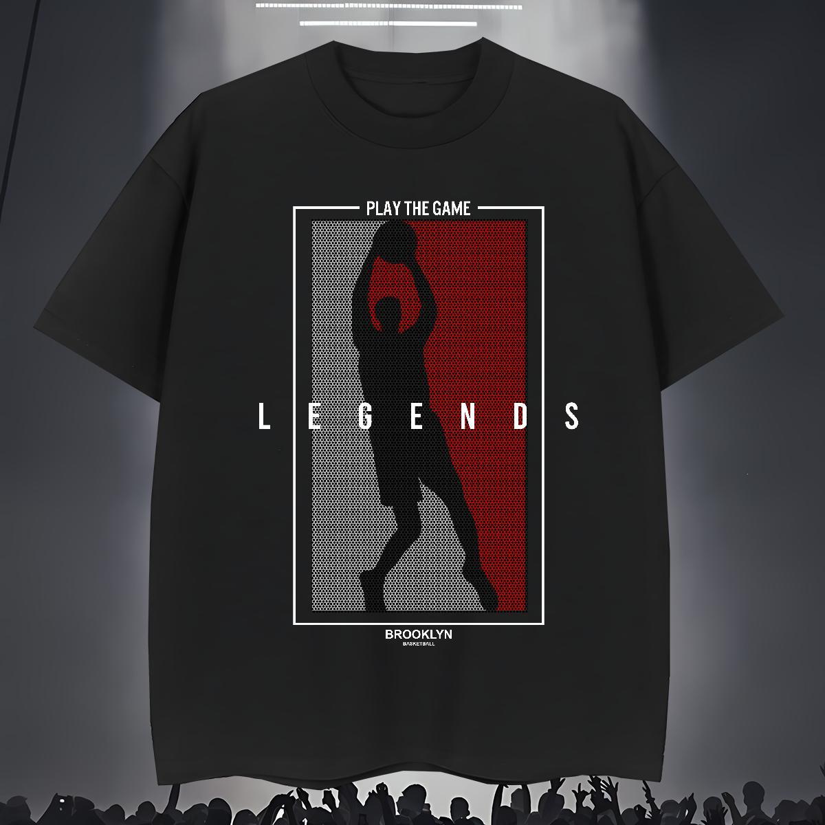 Cool Design Men T Shirts 230g Cotton basketball Street Black Oversized Breathable Short Sleeve Men Tshirts Classic Tops Shirt
