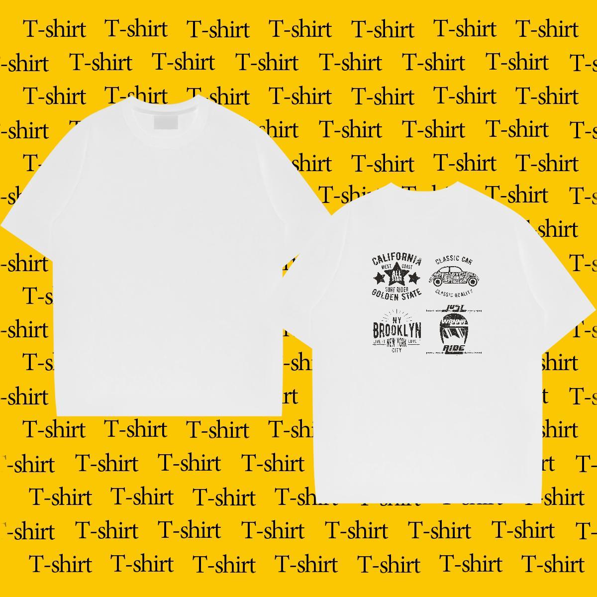 Free Shipping T shirt 100% Cotton 230g letter Street Oversized 3XL 4XL Breathable Short Sleeve Tshirts Fashion Tops