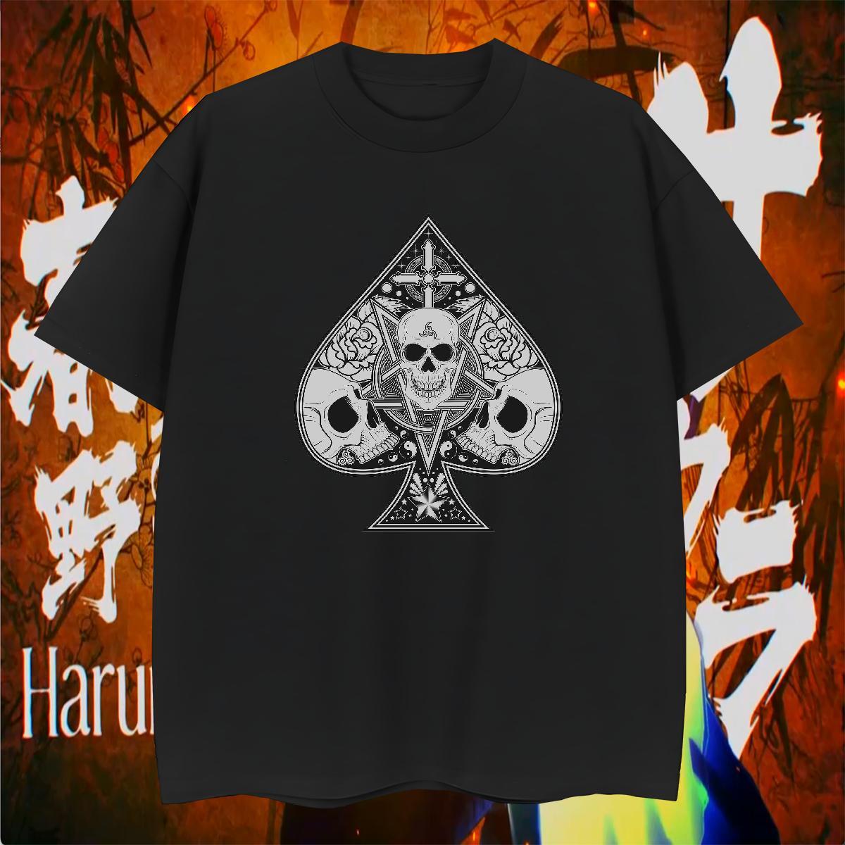 Classic Mens T Shirts 230g Cotton skull Street Custom Big Size Breathable Short Sleeve Tshirts Designer Top Tees