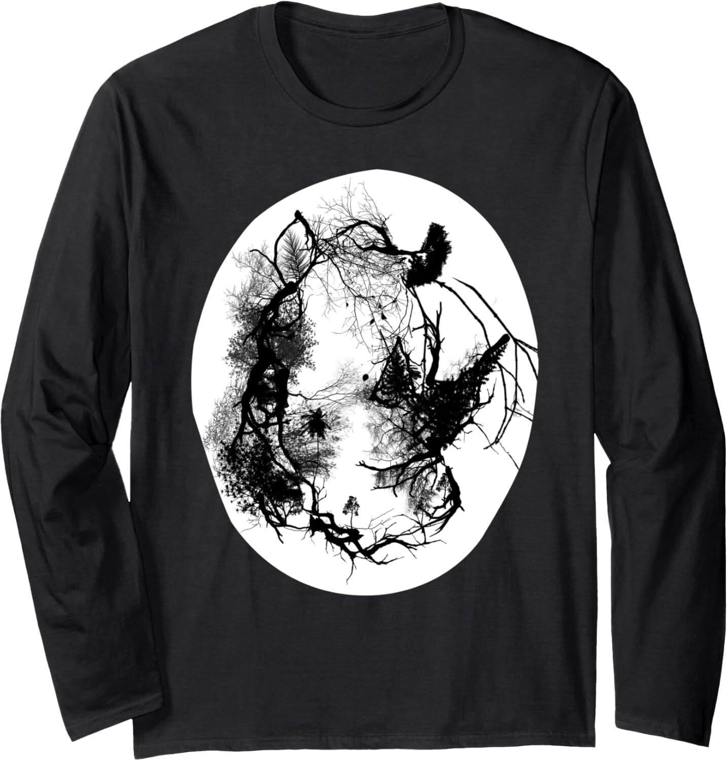 Long Sleeve Shirts for Men sweatshirt Visual Art Sinister Darkness Forest Tree Roots Gift Long Sleeve Tee Streetwear Casual tops clothes