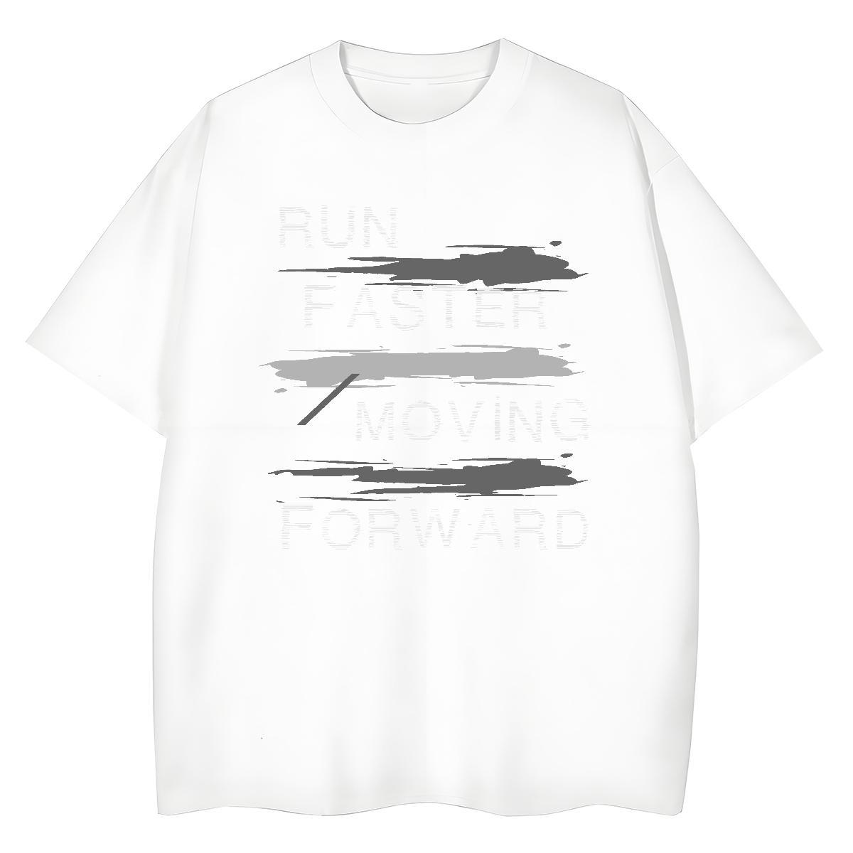 Popular T-Shirts for Men 100% Cotton 230g letter Hip Hop Street DIY Printed Breathable Short Sleeve Tshirt for Man Woman Custom Tshirts