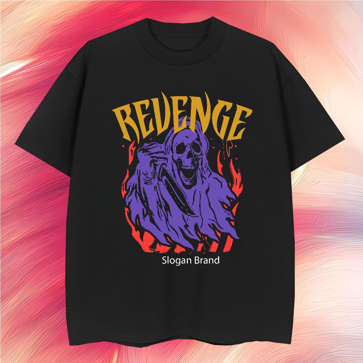 Designer T-Shirts for Men 230g 100% Cotton skull Casual Daily Wear Skull Breathable Crew Neck Men Tops Tees Fashion Designer Polos