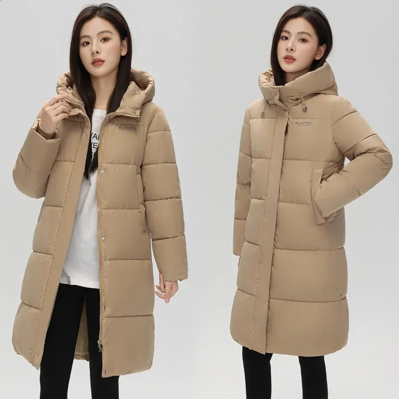 2023 Winter Jacket Women Parka Down Jackets Warm Long Hooded Parkas Females Thick Cotton Snow Wear Coats Puffer 240824